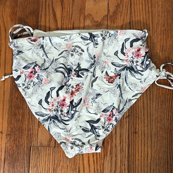RACHEL Rachel Roy High Waisted Side Lace Swim Bottom-NWOT White Floral Large - Picture 4 of 7